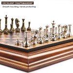 Wooden Chess Set with Metal Pieces – 14 Inches