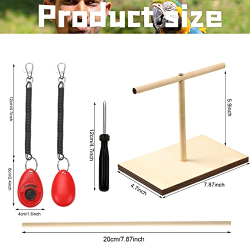 Parrot Training Kit with Clicker and Perch