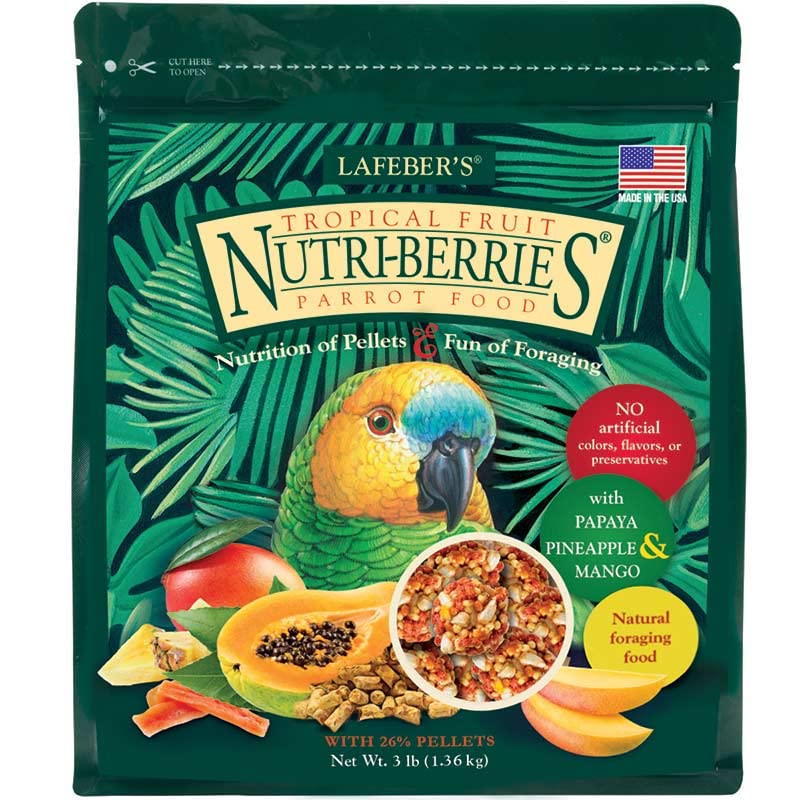 Tropical Fruit Nutri-Berries for Parrots, 3 lb