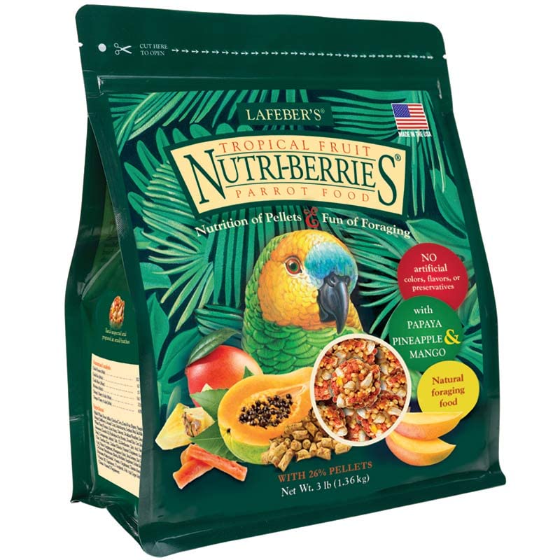 Tropical Fruit Nutri-Berries for Parrots, 3 lb