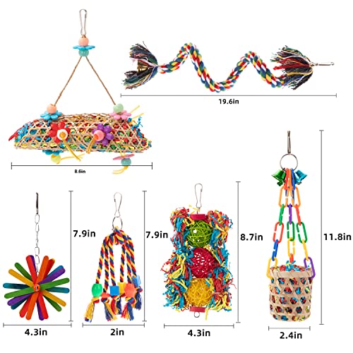 Colorful Shredder Toys for Parrots