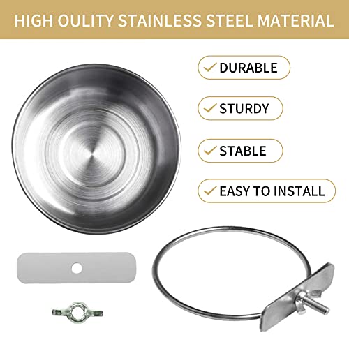 Stainless Steel Bird Feeding Cups (3-Pack)