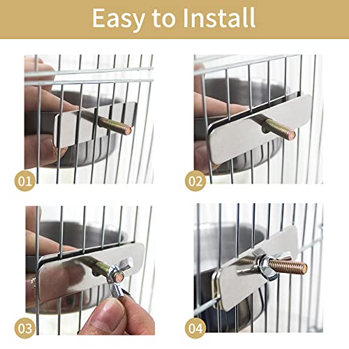 Stainless Steel Bird Feeding Cups (3-Pack)