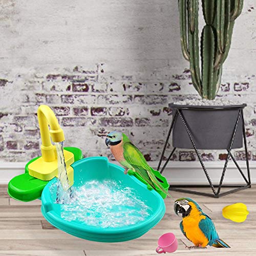 Petlex Bird Bath for Cage, Bird Bath Fountains Indoor, Parrot Automatic Bathing Box Bird Bath Shower Accessories Bird Toys for Parakeets, Budgie, Cockatiel, Conure and Small Birds