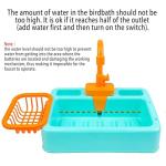 kathson Bird Bathtub Parrot Shower Box Bathing Tub Container Cage Accessory for Small Medium Parakeet Cleaning Supplies