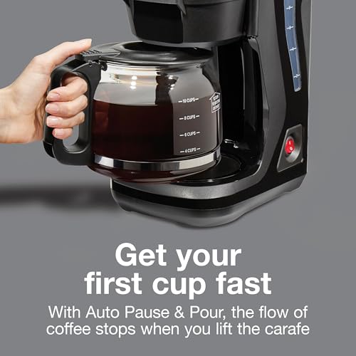12 Cup FrontFill Drip Coffee Maker, Black/Silver