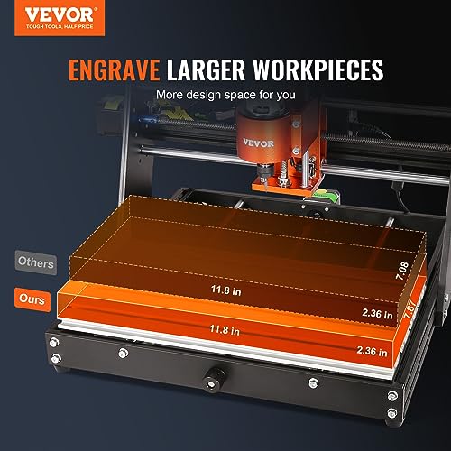 VEVOR 3 Axis CNC Router Machine, 120W 300x200 mm