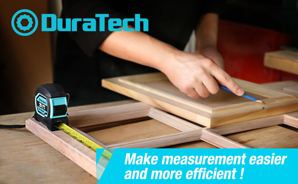 DURATECH 25FT Magnetic Tape Measure with Fractions