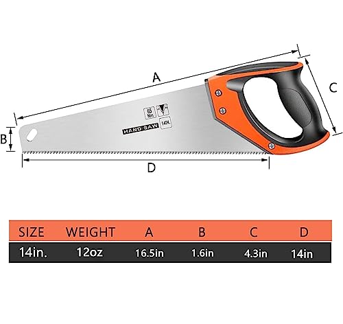 14" Fine-Cut Woodworking Hand Saw