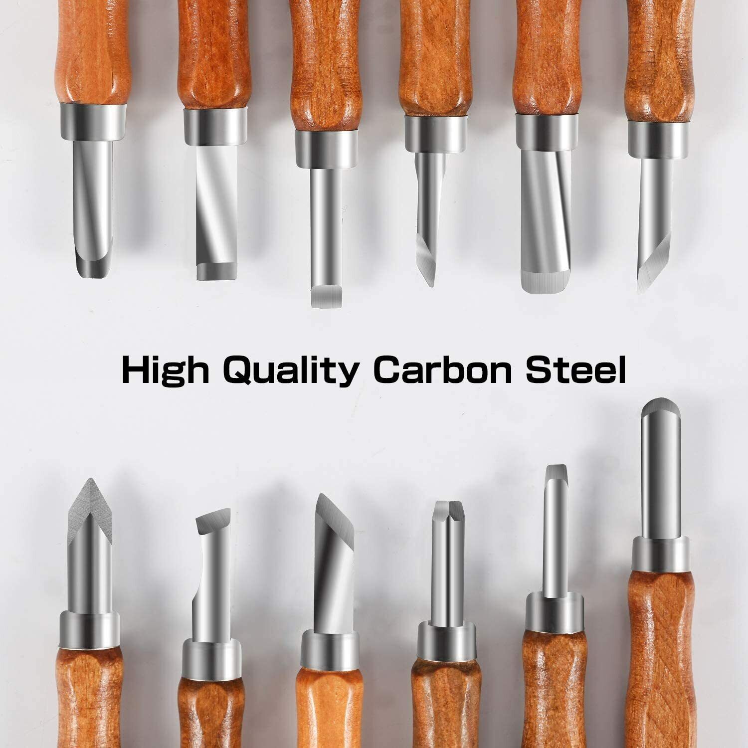 12-Piece Professional Wood Carving Chisel Set