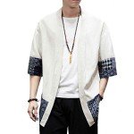 Men's Lightweight Casual Kimono Jacket - Seven Sleeves