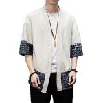 Men's Lightweight Casual Kimono Jacket - Seven Sleeves