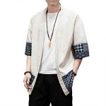 Men's Lightweight Casual Kimono Jacket - Seven Sleeves