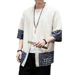 Men's Lightweight Casual Kimono Jacket - Seven Sleeves