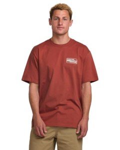 Billabong Men's Walled Dusty Red Graphic Tee