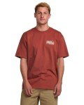 Billabong Men's Walled Dusty Red Graphic Tee