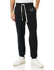 True Religion Men's Black Classic Logo Joggers