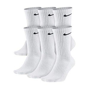 Nike Unisex Crew Socks 6-Pack - White/Black