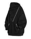 Japanese Streetwear Hoodie for Men - Black, XL