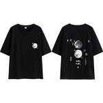 Black Graphic Tee for Men - Casual Hip Hop Style