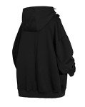 Japanese Streetwear Hoodie for Men - Black, XL