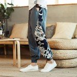 Seidarise Men's Green Cargo Jogger Pants