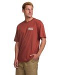 Billabong Men's Walled Dusty Red Graphic Tee