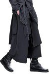 AITFINEISM Men's Loose Black Harem Pants