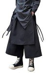 AITFINEISM Men's Loose Black Harem Pants
