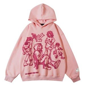 Aelfric Eden Men's Cartoon Graphic Oversized Hoodie