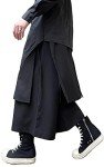 AITFINEISM Men's Loose Black Harem Pants