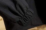 GURUNVANI Color Block Long Sleeve Hoodie - Black
