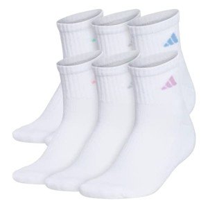 adidas Women's Cushioned Quarter Socks - 6 Pack