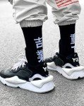 Niepce Inc Black Japanese Crew Socks for Men