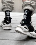 Niepce Inc Black Japanese Crew Socks for Men