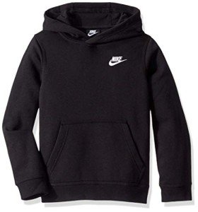 Nike Boy's Black/White Club Hoodie, Medium