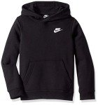 Nike Boy's Black/White Club Hoodie, Medium