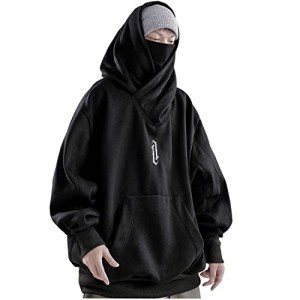 Niepce Inc Men's Oversized Hoodie with Neck Gaiter