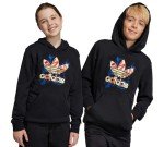 Adidas Originals Kids Black Trefoil Hoodie, Large