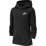 Nike Boy's Black/White Club Hoodie, Medium