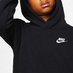 Nike Boy's Black/White Club Hoodie, Medium
