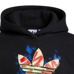 Adidas Originals Kids Black Trefoil Hoodie, Large