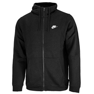 Nike Men's Full Zip Club Hoodie - Black, Large