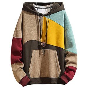 XIAOYAO Unisex Oversized Techwear Color Block Hoodie