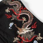 Dragon Embroidered Heavyweight Graphic Hoodie - Black