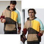 XIAOYAO Unisex Oversized Techwear Color Block Hoodie