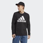 Adidas Black Essentials Long-Sleeve Tee - X-Large