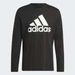 Adidas Black Essentials Long-Sleeve Tee - X-Large