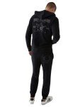 True Religion Men's Black Buddha Logo Zip Hoodie