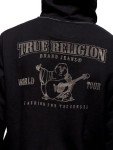 True Religion Men's Black Buddha Logo Zip Hoodie